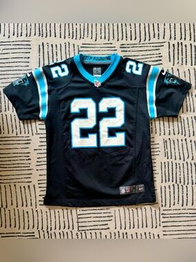 NFL Kids Black Carolina Panthers #22 McCaffrey Jersey